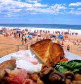enjoy a meal on the beach